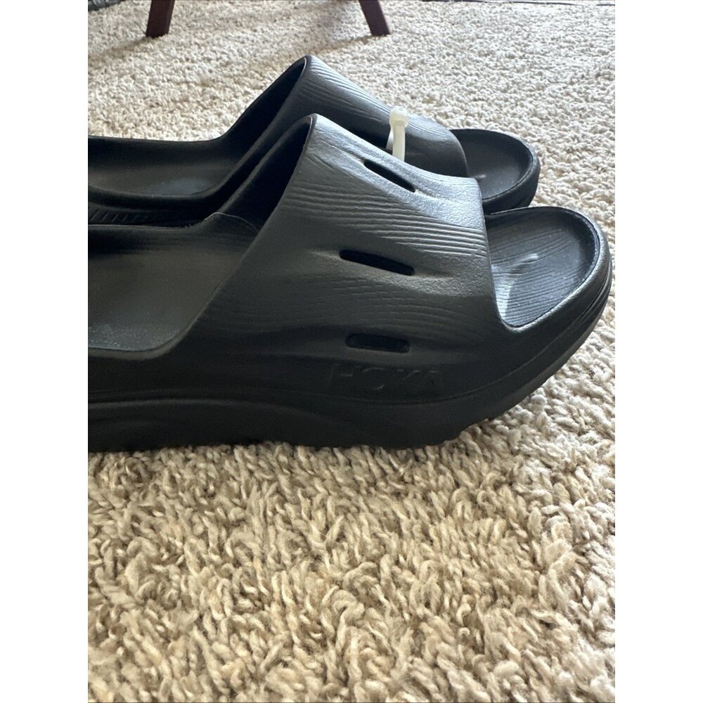 NWOT Hoka One One Sandals Womens 6 Ora Recovery Slide Black Casual Beach - Picture 3 of 8